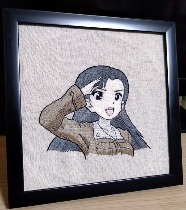ガルパン　西絹代　刺繍