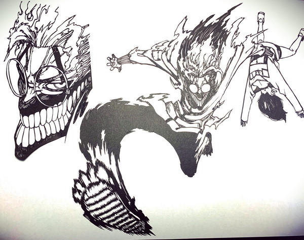 ダンダダン　オカルン　切り絵