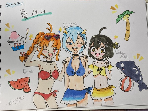 Plott女子のなつやすみ🍧🍉☀️