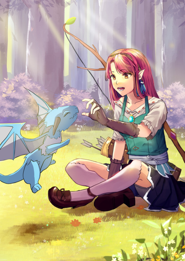 The meeting of baby dragon