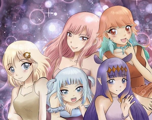 Hololive Myth in Dresses