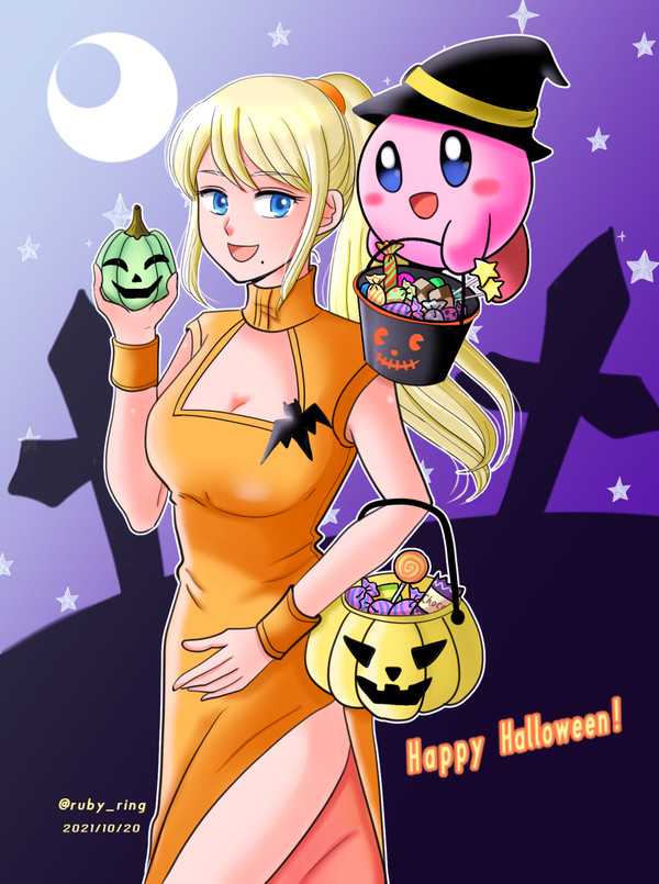 サムスとカービィのハロウィン