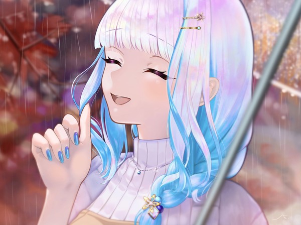 雨。