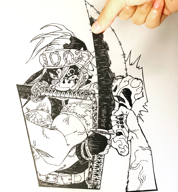 鬼滅の刃　宇髄天元　切り絵