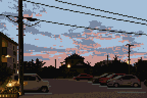 夕暮れのドット絵