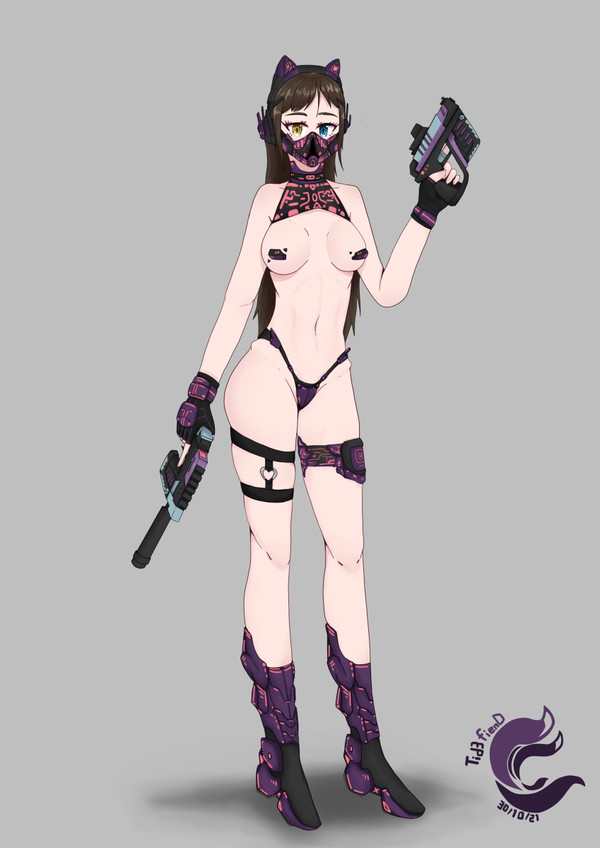 Futuristic anime girl