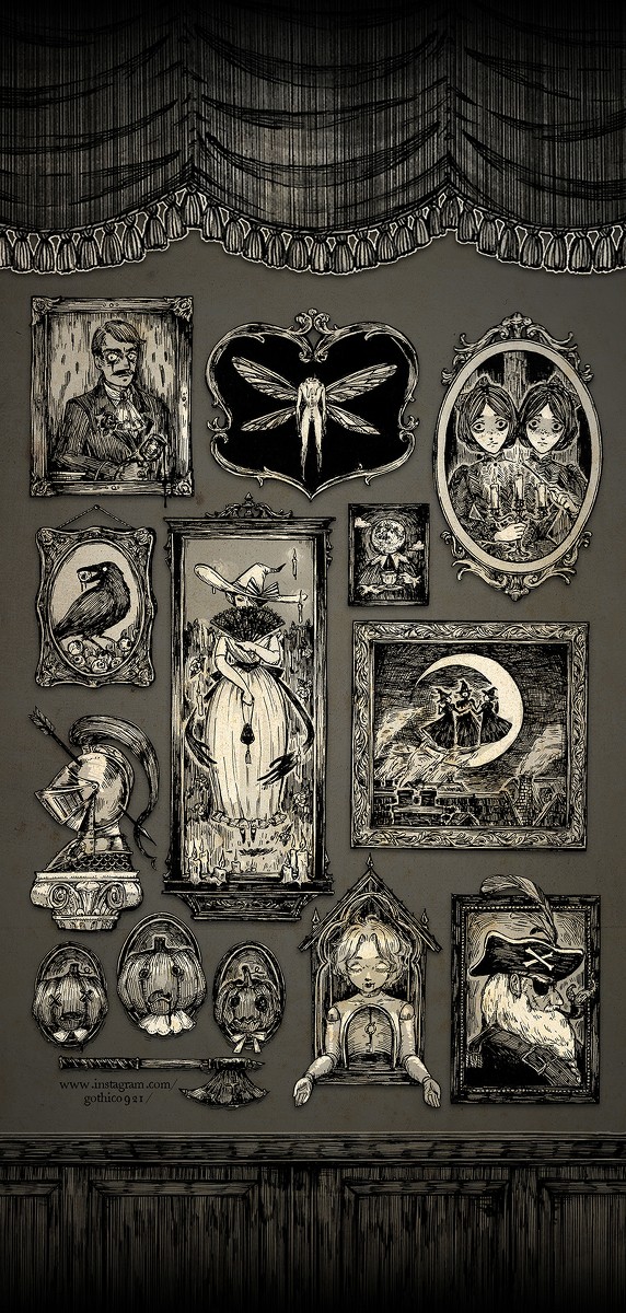 Gothic C.Y's Wall of Curiosities