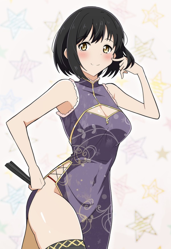 鷹富士茄子 チャイナドレス風