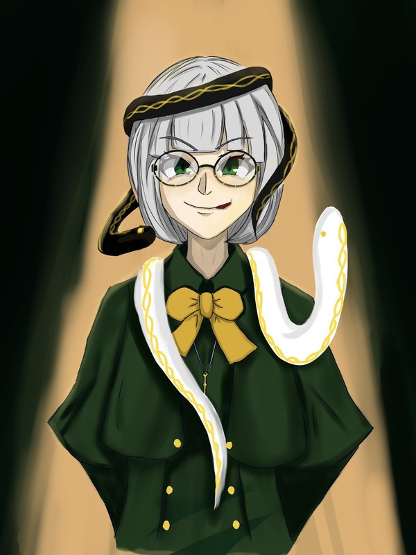 ヘビメガネ女の子