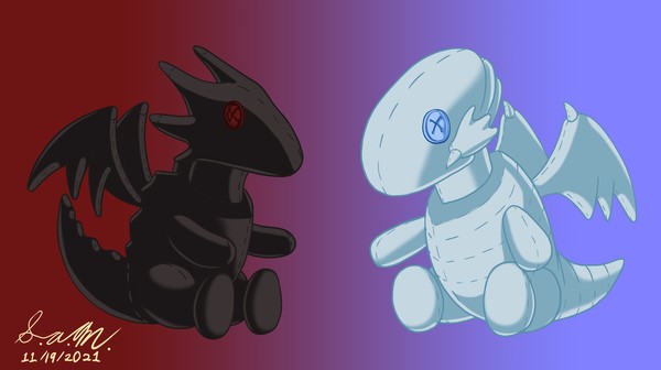 Red Eye / Blue Eyes Plushies