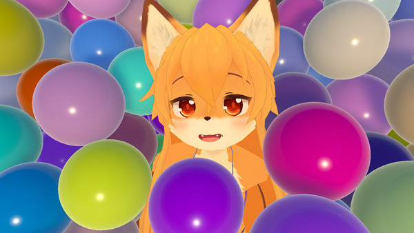 Fox girl in the Ball Pit