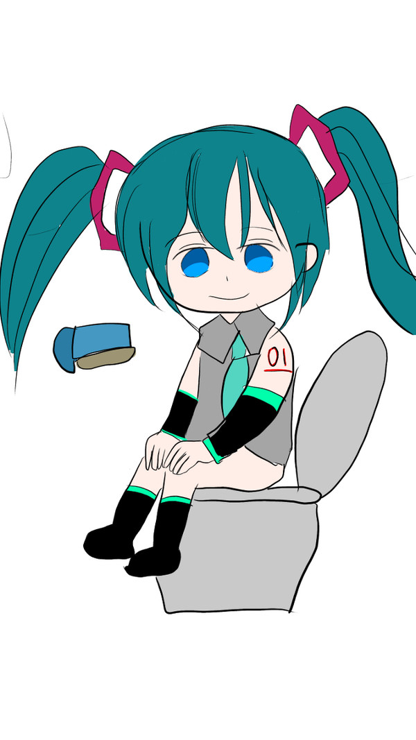 ミクさんトイレ中!