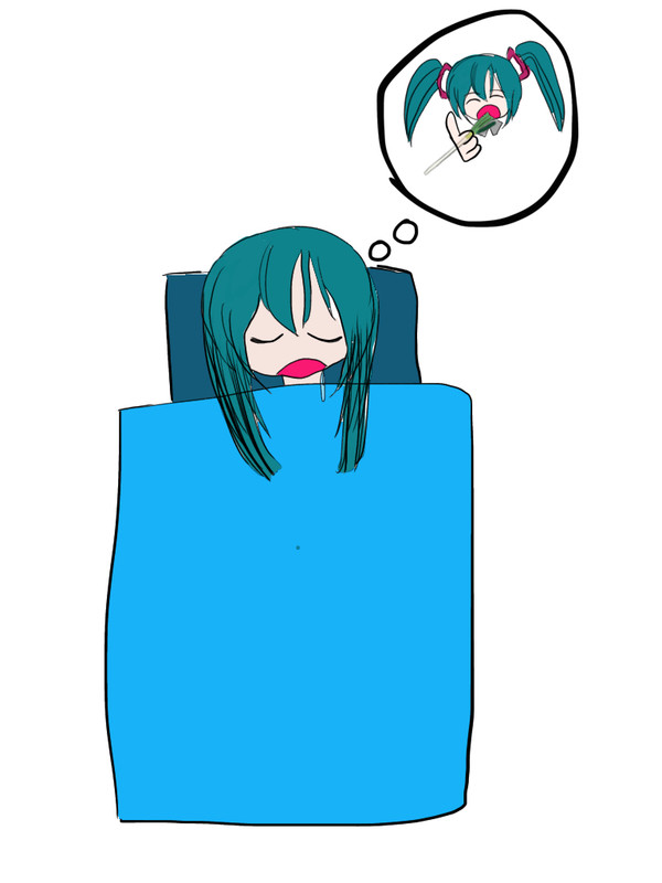ミクさん睡眠中!