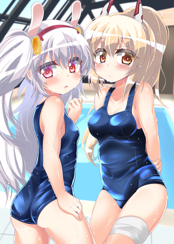 ラフィー&綾波 in 例のプール