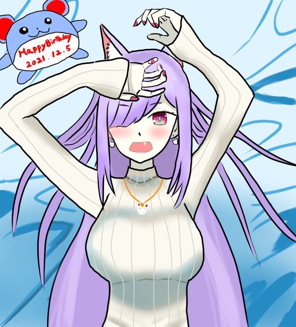 紙代なつめさん誕生日イラスト２０２１