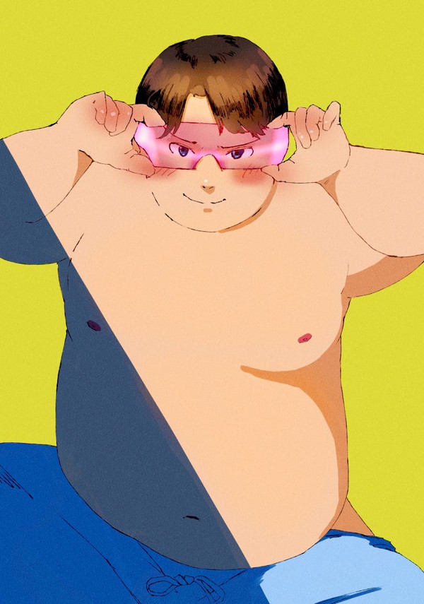 透明メガネman