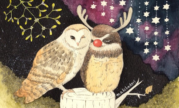 クリスマスのフクロウ