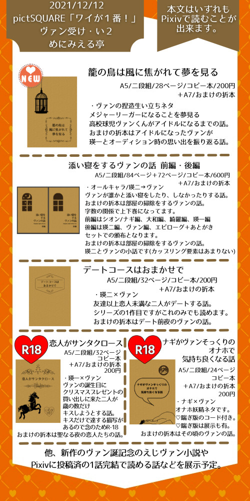 【終了/追記あり】桐生院ヴァン中心オンリー『ワイが1番！』