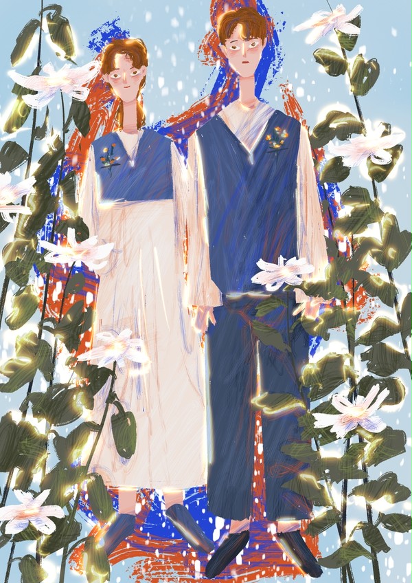 illustration//Couples wear