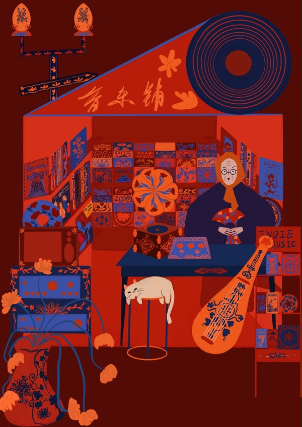 Illustration//Grandma's shop