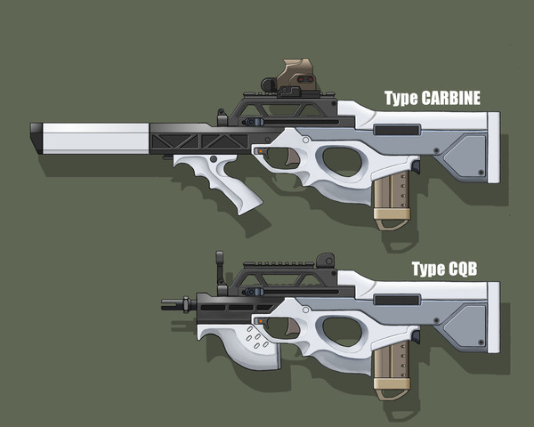 Bullpup+Thumb-hole grip Rifle