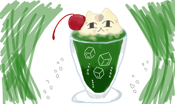 ニャンコ先生クリームソーダ