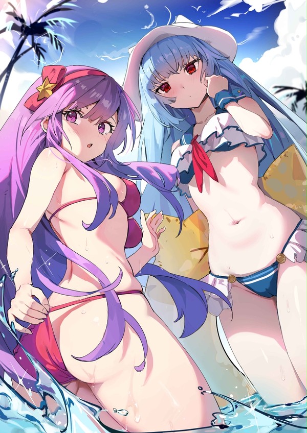 アテナとクーラ（水着）