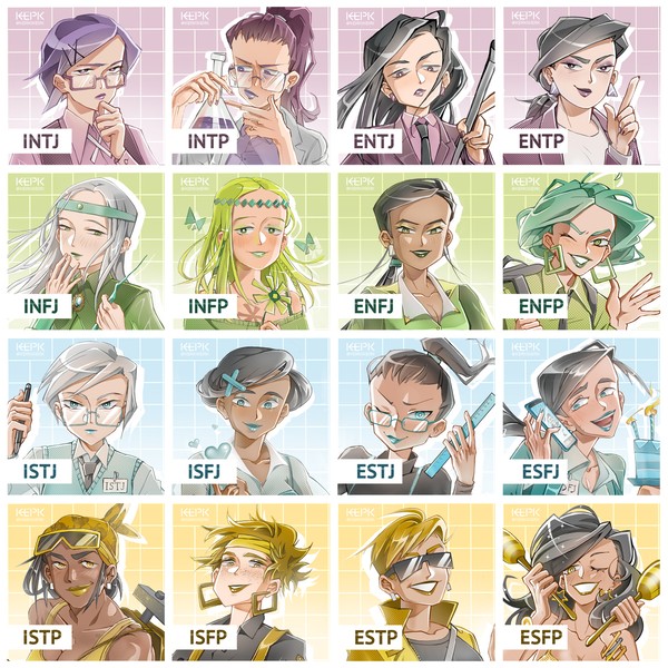 16 personalities fanart