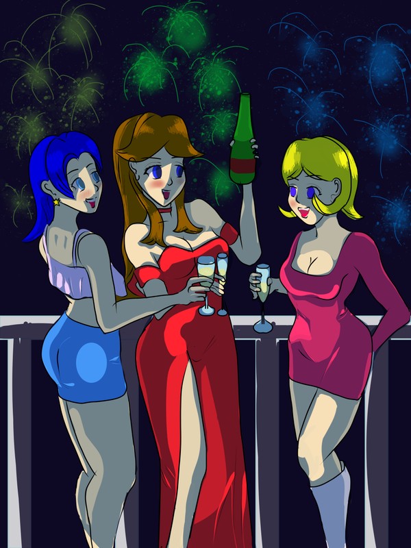 POKESPE GIRLS AT NEW YEAR EVE
