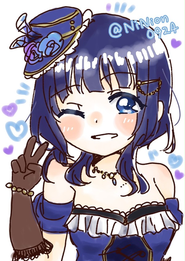 果林ちゃんバースデーイラスト💙