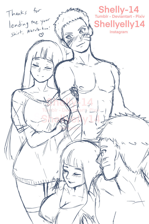 Hinata borrows Naruto’s shirt