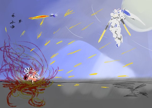 無限の恐怖 七夜アスカ(PC) VS Gundam Bael