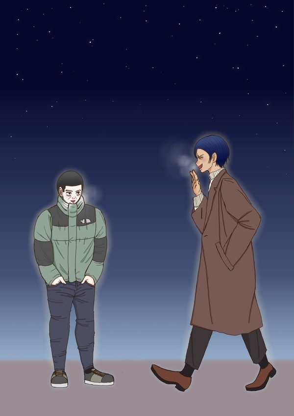 冬空の下