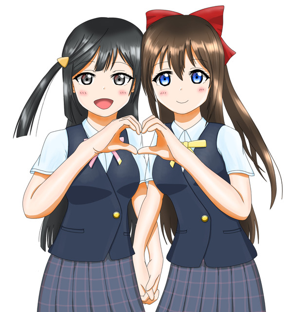 二人でハート