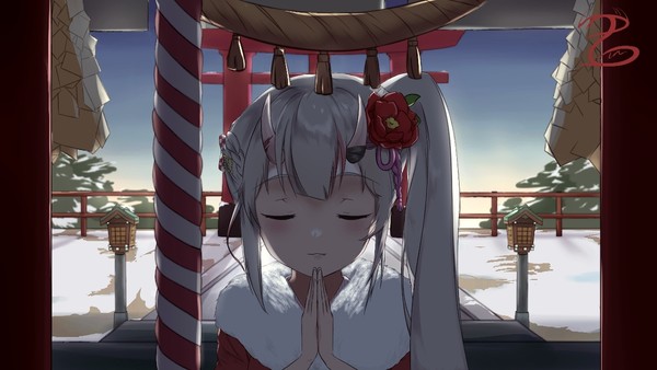 お嬢の初詣