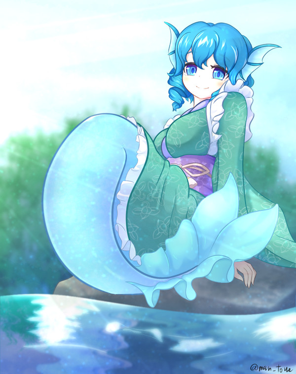 朝の湖