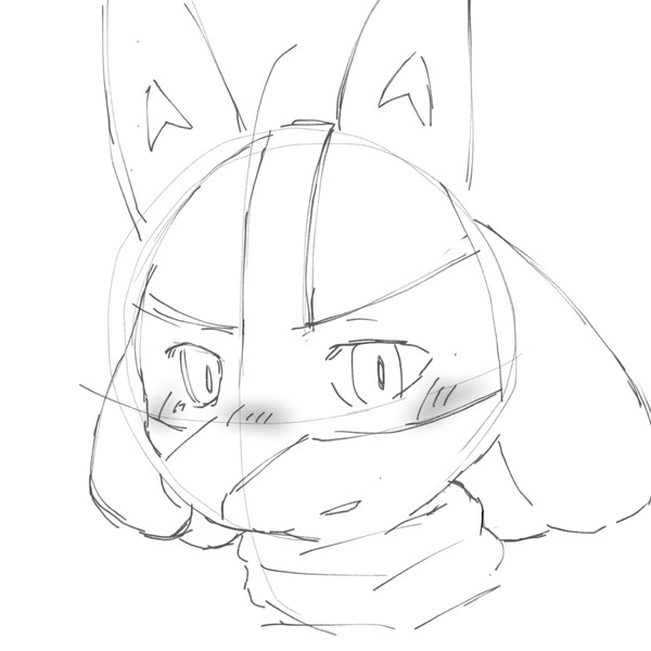 顔だけ殴り描き