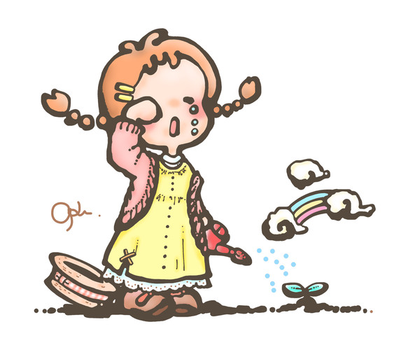 ほら。芽が出ているよ。