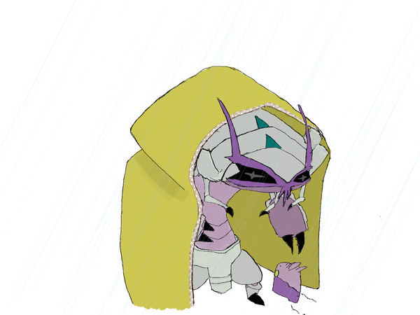 グソクムシャ　雨宿り