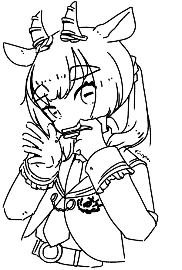 口琴を弾く制服少女