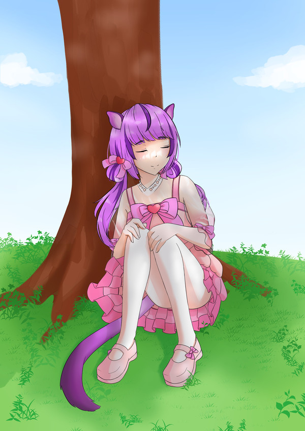 Maelys under the tree