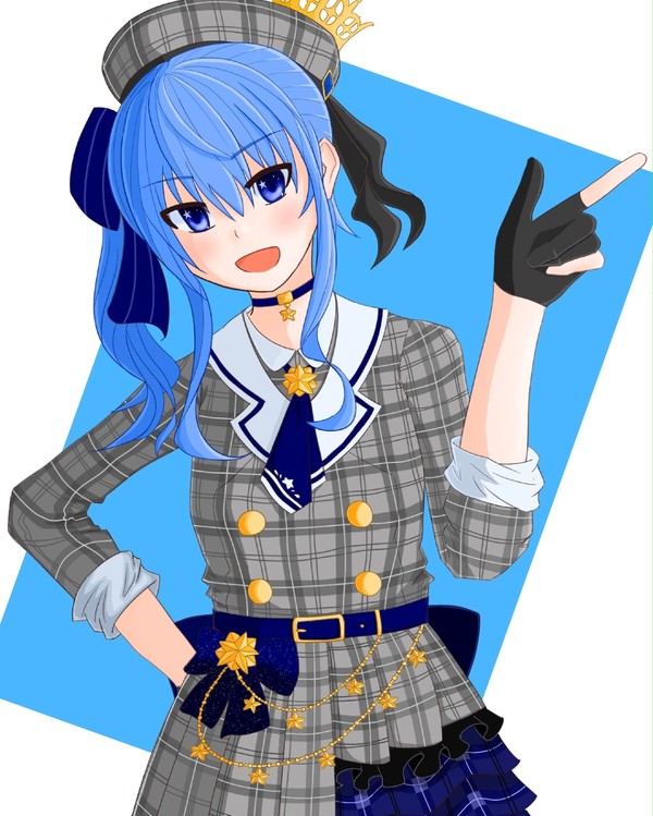 星街すいせいさんを描きました