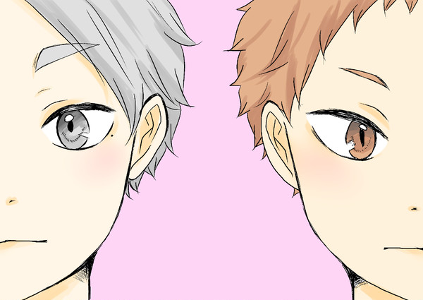 菅原と夜久です！【描き直しバージョン】