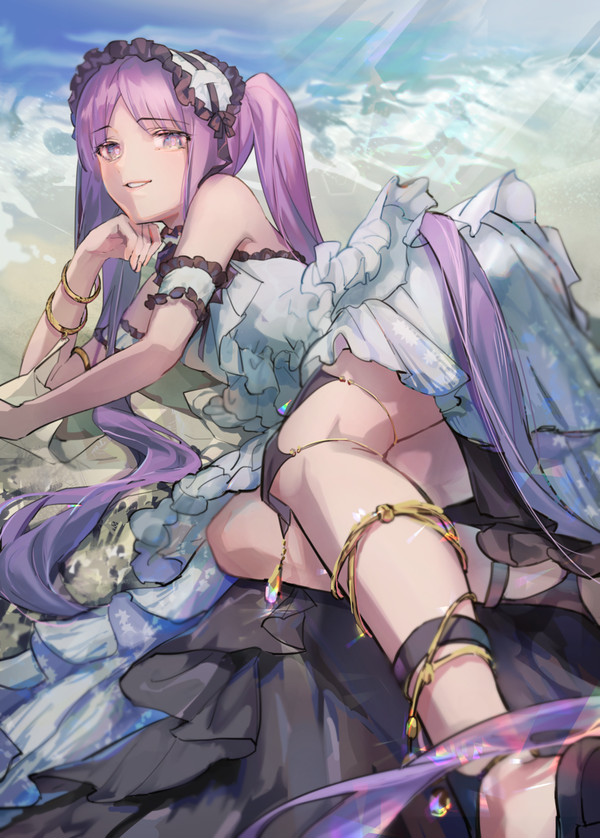 砂浜と女神