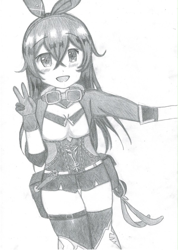勝利のVサインっ！
