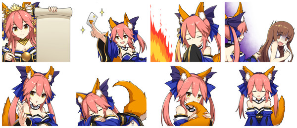 【LINE型スタンプ】  玉藻の前(Fate)（740x640）