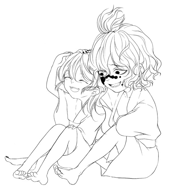 謝花兄妹(落書き)