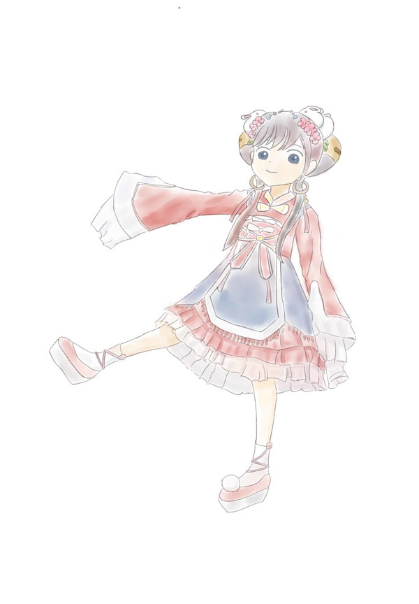 中華衣装の子