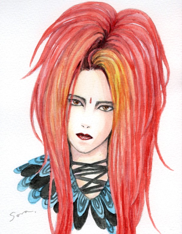 水彩でXJAPAN色々(ちょびっとデジタル）