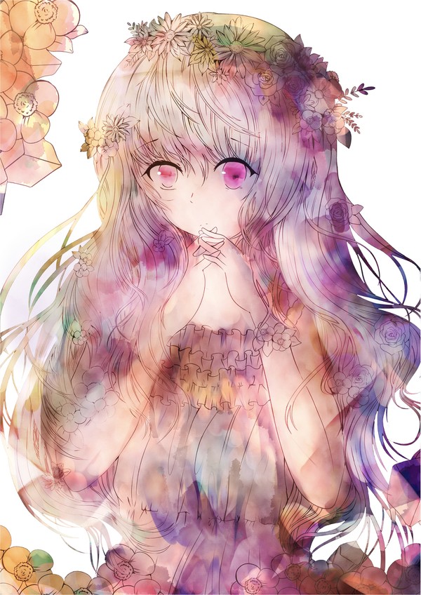 平和の事を祈りしている乙女